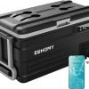 [ฉลองฤดูร้อน จำนวนจำกัด]ตู้เย็น EUHOMY 12 โวลต์ 32QT(30L) เครื่องทำความเย็นไฟฟ้า ตู้เย็นในรถยนต์ ควบคุมด้วยแอพ ตู้เย็นในรถยนต์ 12/24V DC 110-240V AC ช่องแช่แข็งแบบพกพา ใช้แบตเตอรี่ได้สำหรับการตั้งแคมป์ เดินทาง รถบรรทุก กลางแจ้ง