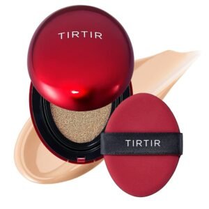 TIRTIR Mask Fit Red Cushion Foundation | ปกปิดเต็มขั้น บางเบา ปกปิดผิวเรียบเนียน ผิวเปล่งประกายดุจซาติน เครื่องสำอางเกาหลี ความงาม ปกปิดรอยสัก เพิ่มมิติได้ (#23N สีทราย 0.63 ออนซ์)